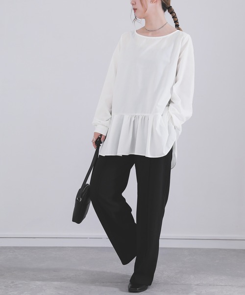 n'OrLABEL（ノアールレーベル）の「『ニットベスト×ブラウスセット』（ベスト・レディース・ベージュ/テラコッタ/ブラック/オリーブ・1/2）」の22枚目の写真