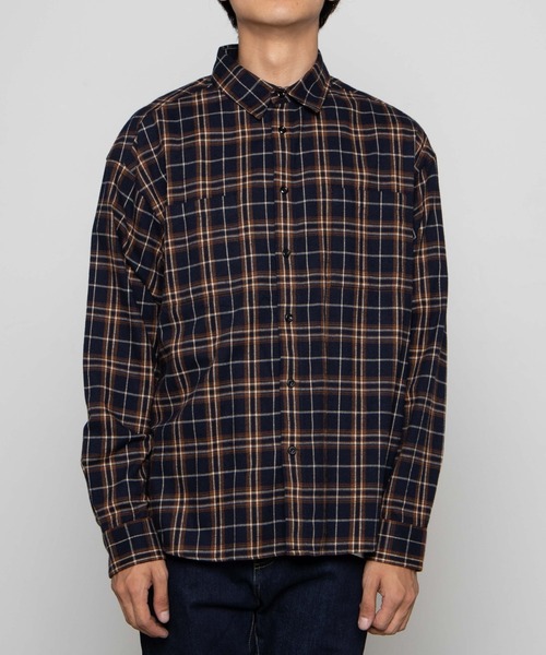 WEGO（ウィゴー）の「WEGO/ドロップショルダーネルシャツ（シャツ/ブラウス・メンズ・ベージュ系その他2/ブラウン系その他2/グリーン系その他2/ブルー系その他2・MEDIUM/SMALL/LARGE）」の10枚目の写真