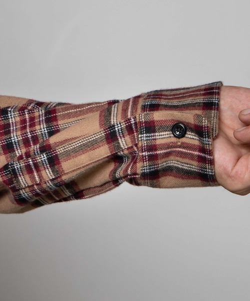 WEGO（ウィゴー）の「WEGO/ドロップショルダーネルシャツ（シャツ/ブラウス・メンズ・ベージュ系その他2/ブラウン系その他2/グリーン系その他2/ブルー系その他2・MEDIUM/SMALL/LARGE）」の15枚目の写真