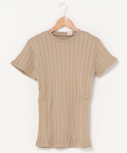 YOUNG&OLSEN The DRYGOODS STORE(ヤングアンドオルセン)の「【YOUNG & OLSEN The DRYGOODS STORE】/BROAD RIB CREW NECK(Tシャツ/カットソー・レディース・ホワイト/ブラック/その他1/ブラウン系その他/グリーン系その他/キャメル/その他2/クリーム/ホワイト系その他/イエロー系その他/ネイビー/その他4/ブラック×ホワイト/その他3/グリーン系その他2/レッド/サックスブルー・1/2)」の6枚目の写真
