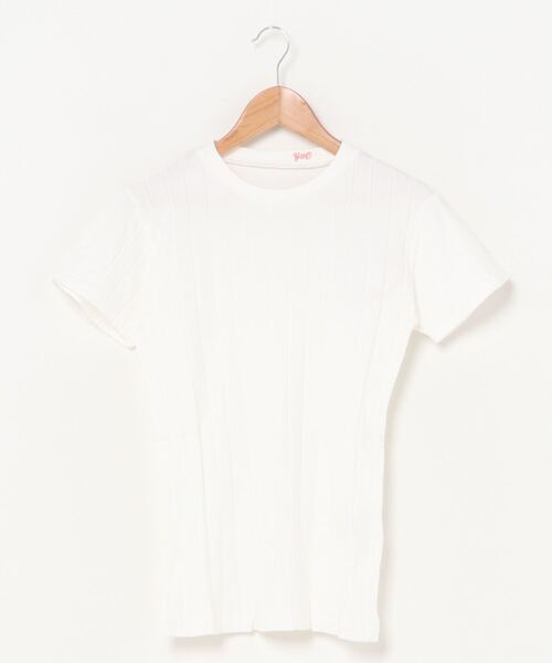 YOUNG&OLSEN The DRYGOODS STORE(ヤングアンドオルセン)の「【YOUNG & OLSEN The DRYGOODS STORE】/BROAD RIB CREW NECK(Tシャツ/カットソー・レディース・ホワイト/ブラック/その他1/ブラウン系その他/グリーン系その他/キャメル/その他2/クリーム/ホワイト系その他/イエロー系その他/ネイビー/その他4/ブラック×ホワイト/その他3/グリーン系その他2/レッド/サックスブルー・1/2)」の2枚目の写真