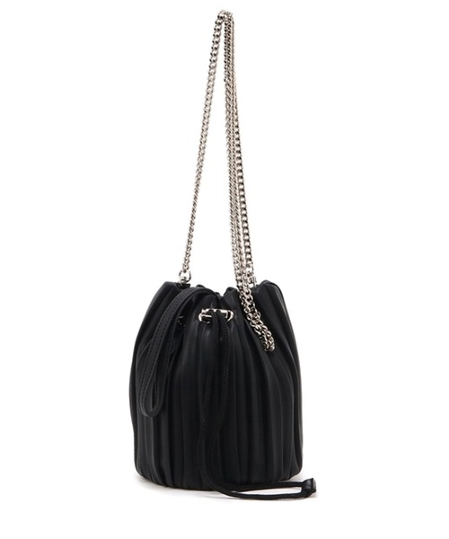 DouDou(ドゥドゥ)の「プリーツポシェット(ショルダーバッグ・レディース・ベージュ/ブラック・FREE)」の13枚目の写真