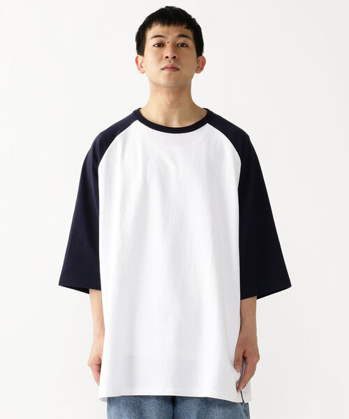 BEAMS(ビームス)の「BEAMS / ルーズ ベースボール Tシャツ(Tシャツ/カットソー・メンズ・ホワイト/ベージュ/グレー系その他・SMALL/MEDIUM/LARGE/X-LARGE)」の14枚目の写真