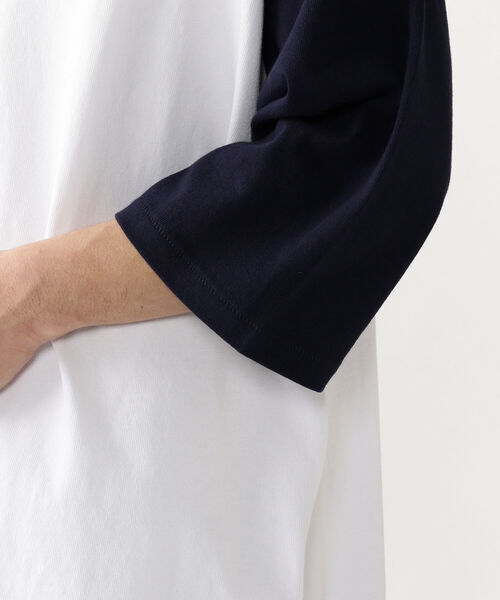 BEAMS(ビームス)の「BEAMS / ルーズ ベースボール Tシャツ(Tシャツ/カットソー・メンズ・ホワイト/ベージュ/グレー系その他・SMALL/MEDIUM/LARGE/X-LARGE)」の18枚目の写真