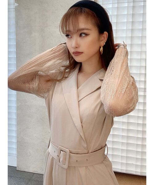 セール】袖レースコンビネゾン（つなぎ/オールインワン）｜RESEXXY