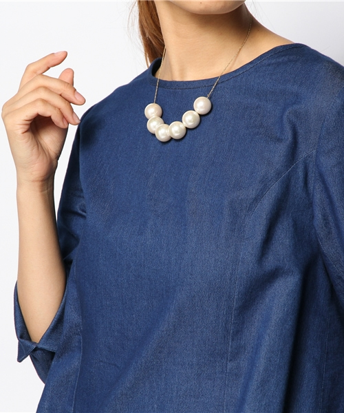 Ray BEAMS（レイビームス）の「February for BEAMS / BIGパール ネックレス（ネックレス・レディース・ホワイト・ONE SIZE）」の4枚目の写真