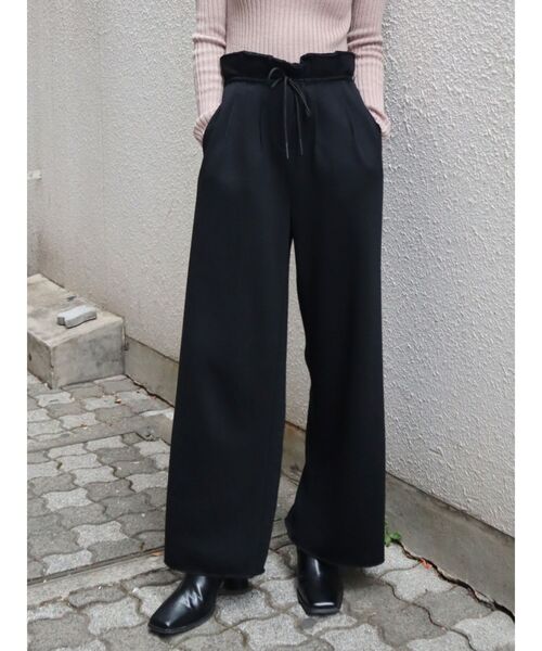 EMODA（エモダ）の「タックウエストカットワイドパンツ（その他パンツ・レディース・ブラック/グレー・SMALL/MEDIUM）」の7枚目の写真
