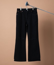 Revo. | 【ZOZO限定】Revo. ダメージデニム フレアパンツ デニム/ホワイトデニム/ブラックデニム 2021SS(デニムパンツ)