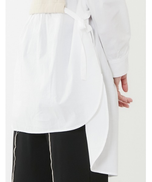 POU DOU DOU（プードゥドゥ）の「ベストレイヤードトップス（Tシャツ/カットソー・レディース・ライトブルー/オフホワイト・3）」の4枚目の写真