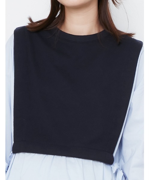 POU DOU DOU（プードゥドゥ）の「ベストレイヤードトップス（Tシャツ/カットソー・レディース・ライトブルー/オフホワイト・3）」の12枚目の写真