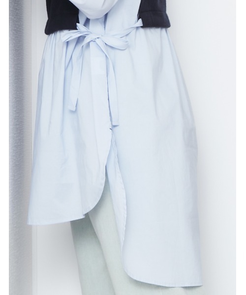 POU DOU DOU（プードゥドゥ）の「ベストレイヤードトップス（Tシャツ/カットソー・レディース・ライトブルー/オフホワイト・3）」の19枚目の写真