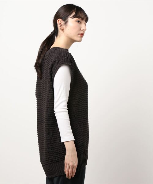 unfil アンフィルtwisted cotton sheer jersey long sleeve Tee