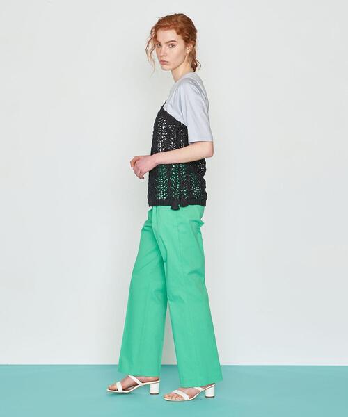 AEWEN MATOPH（イウエン マトフ）の「＜AEWEN MATOPH（イウエン マトフ）＞オープンワーク ワンショルダー ニット（ベスト・レディース・ブラック/ナチュラル・FREE）」の6枚目の写真