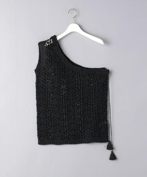 AEWEN MATOPH（イウエン マトフ）の「＜AEWEN MATOPH（イウエン マトフ）＞オープンワーク ワンショルダー ニット（ベスト・レディース・ブラック/ナチュラル・FREE）」の11枚目の写真