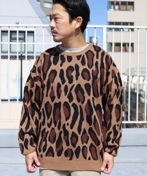 Barnett 風景柄 刺繍牛モチーフ ニットセーター Fサイズ Barnett 風景柄 刺繍牛モチーフ ニットセーター Fサイズ