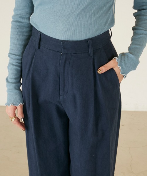 ANGIE(アンジー)の「コットンリネンタックパンツ(その他パンツ・レディース・ナチュラル/マスタード/ネイビー・LARGE/MEDIUM)」の13枚目の写真