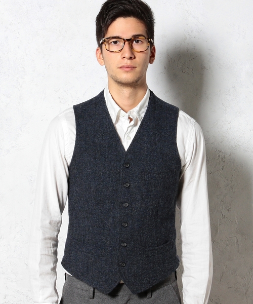 green label relaxing（グリーンレーベルリラクシング）の「□SHETLAND/TWEED ベスト ◆（ベスト・メンズ・ブラック/ダークグリーン/ネイビー・LARGE/X-LARGE/SMALL/MEDIUM）」の15枚目の写真