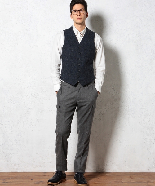 green label relaxing（グリーンレーベルリラクシング）の「□SHETLAND/TWEED ベスト ◆（ベスト・メンズ・ブラック/ダークグリーン/ネイビー・LARGE/X-LARGE/SMALL/MEDIUM）」の17枚目の写真