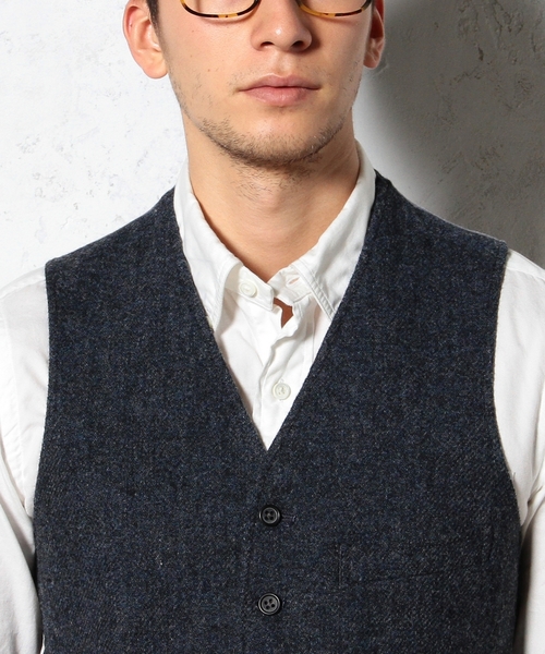green label relaxing（グリーンレーベルリラクシング）の「□SHETLAND/TWEED ベスト ◆（ベスト・メンズ・ブラック/ダークグリーン/ネイビー・LARGE/X-LARGE/SMALL/MEDIUM）」の18枚目の写真