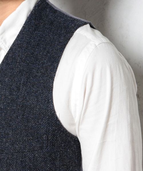 green label relaxing（グリーンレーベルリラクシング）の「□SHETLAND/TWEED ベスト ◆（ベスト・メンズ・ブラック/ダークグリーン/ネイビー・LARGE/X-LARGE/SMALL/MEDIUM）」の19枚目の写真