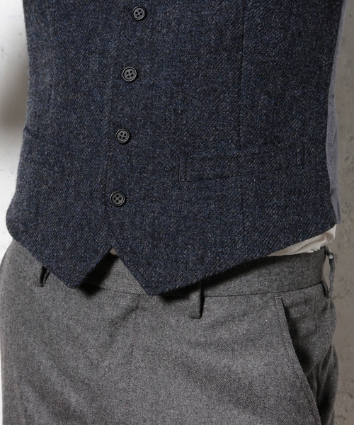 green label relaxing（グリーンレーベルリラクシング）の「□SHETLAND/TWEED ベスト ◆（ベスト・メンズ・ブラック/ダークグリーン/ネイビー・LARGE/X-LARGE/SMALL/MEDIUM）」の20枚目の写真