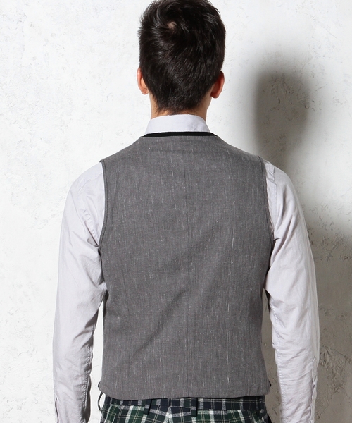 green label relaxing（グリーンレーベルリラクシング）の「□SHETLAND/TWEED ベスト ◆（ベスト・メンズ・ブラック/ダークグリーン/ネイビー・LARGE/X-LARGE/SMALL/MEDIUM）」の12枚目の写真