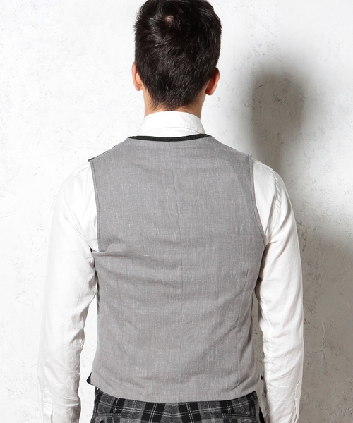 green label relaxing（グリーンレーベルリラクシング）の「□SHETLAND/TWEED ベスト ◆（ベスト・メンズ・ブラック/ダークグリーン/ネイビー・LARGE/X-LARGE/SMALL/MEDIUM）」の6枚目の写真