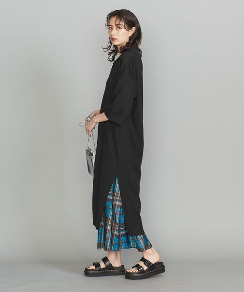 BEAUTY&YOUTH UNITED ARROWS（ビューティーアンドユースユナイテッドアローズ）の「BY スキッパーカラーワンピース -ウォッシャブル-（ワンピース・レディース・ナチュラル/イエロー/ブラック・FREE）」の7枚目の写真