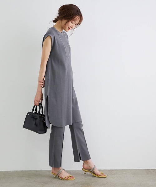 ROPE' PICNIC（ロペピクニック）の「【セットアップ対応】サーマル裾スリットパンツ（その他パンツ・レディース・チャコールグレー/ミント/ピンク系その他2・40/38）」の10枚目の写真