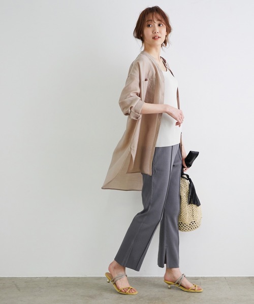 ROPE' PICNIC（ロペピクニック）の「【セットアップ対応】サーマル裾スリットパンツ（その他パンツ・レディース・チャコールグレー/ミント/ピンク系その他2・40/38）」の12枚目の写真