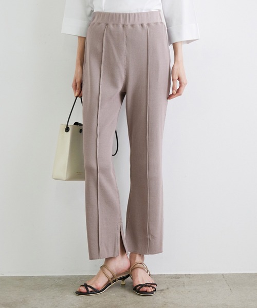 ROPE' PICNIC（ロペピクニック）の「【セットアップ対応】サーマル裾スリットパンツ（その他パンツ・レディース・チャコールグレー/ミント/ピンク系その他2・40/38）」の8枚目の写真