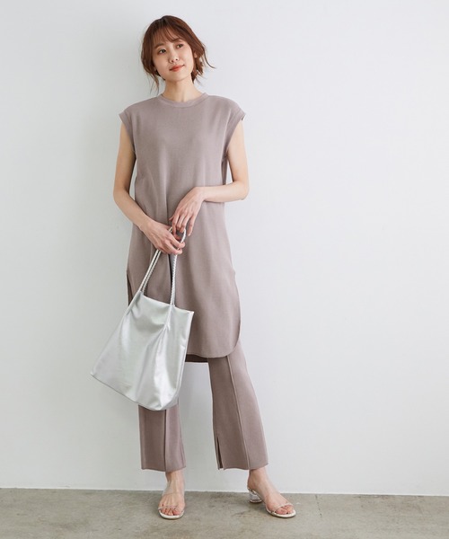 ROPE' PICNIC（ロペピクニック）の「【セットアップ対応】サーマル裾スリットパンツ（その他パンツ・レディース・チャコールグレー/ミント/ピンク系その他2・40/38）」の15枚目の写真