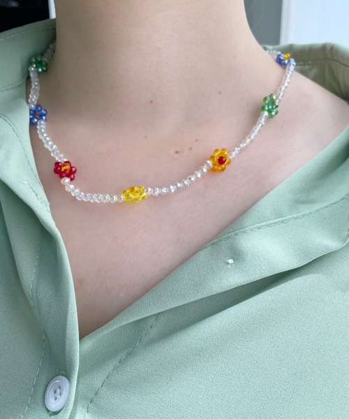 iso（イソ）の「2WAYフラワービーズネックレス（ネックレス・レディース・その他1/その他2・FREE）」の11枚目の写真