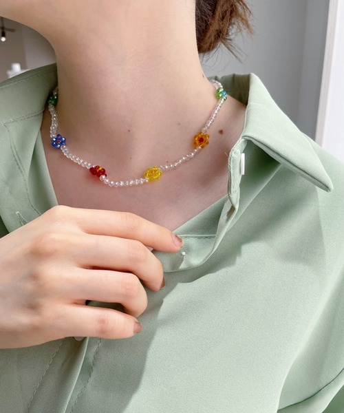 iso（イソ）の「2WAYフラワービーズネックレス（ネックレス・レディース・その他1/その他2・FREE）」の14枚目の写真