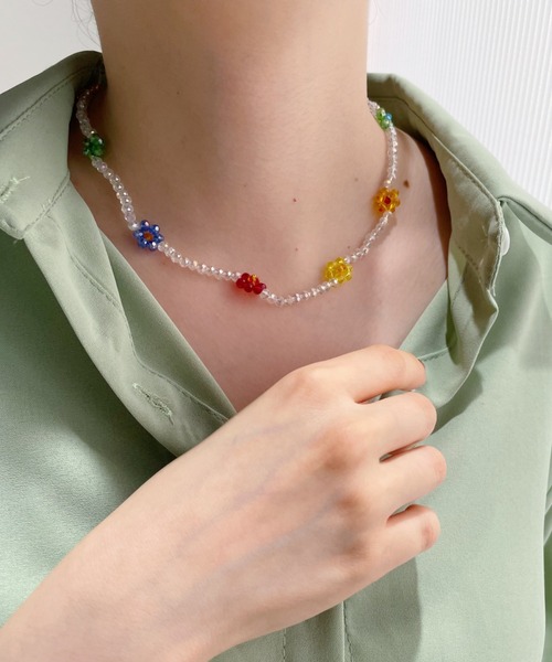 iso（イソ）の「2WAYフラワービーズネックレス（ネックレス・レディース・その他1/その他2・FREE）」の15枚目の写真