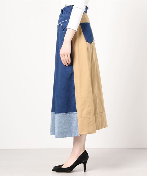 DRWCYS（ドロシーズ）の「切替デニムスカート（デニムスカート・レディース・ブラック/サックスブルー・FREE）」の10枚目の写真