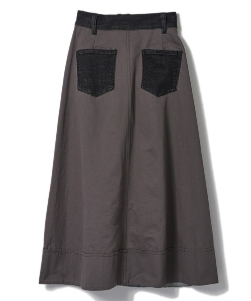 DRWCYS（ドロシーズ）の「切替デニムスカート（デニムスカート・レディース・ブラック/サックスブルー・FREE）」の4枚目の写真