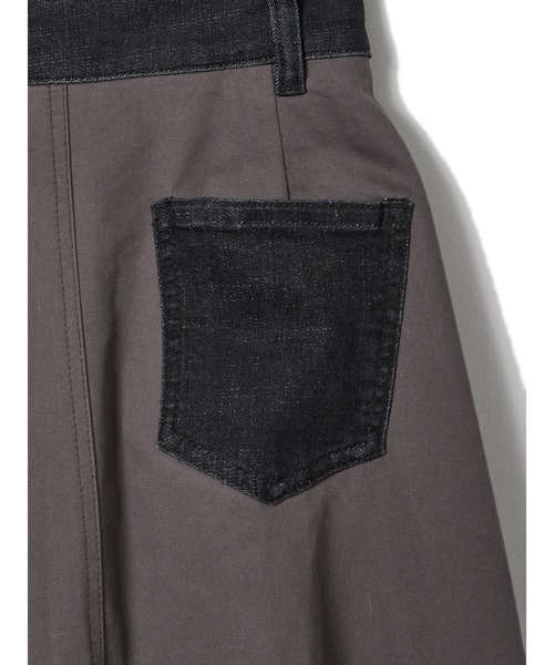 DRWCYS（ドロシーズ）の「切替デニムスカート（デニムスカート・レディース・ブラック/サックスブルー・FREE）」の3枚目の写真