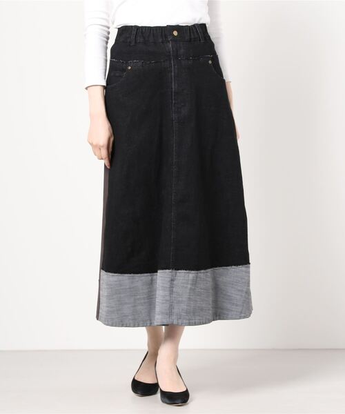 DRWCYS（ドロシーズ）の「切替デニムスカート（デニムスカート・レディース・ブラック/サックスブルー・FREE）」の8枚目の写真