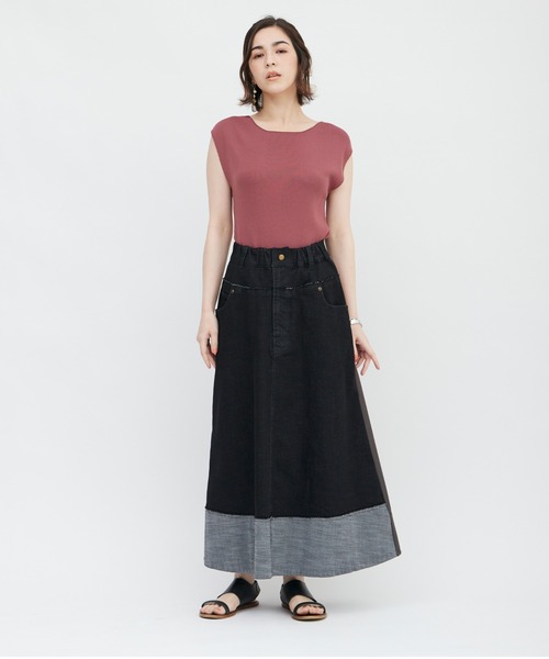 DRWCYS（ドロシーズ）の「切替デニムスカート（デニムスカート・レディース・ブラック/サックスブルー・FREE）」の15枚目の写真