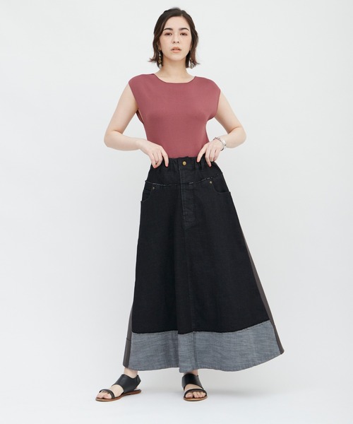 DRWCYS（ドロシーズ）の「切替デニムスカート（デニムスカート・レディース・ブラック/サックスブルー・FREE）」の16枚目の写真