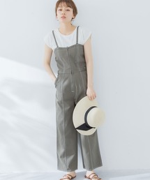 配色ステッチサロペット