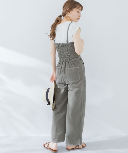 URBAN RESEARCH Sonny Label（アーバンリサーチサニーレーベル）の「配色ステッチサロペット（サロペット/オーバーオール・レディース・インディゴブルー/グレー系その他・36/38）」の7枚目の写真