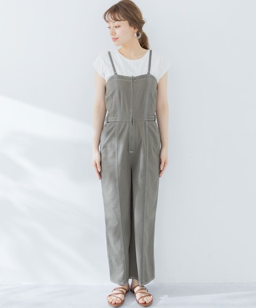 URBAN RESEARCH Sonny Label（アーバンリサーチサニーレーベル）の「配色ステッチサロペット（サロペット/オーバーオール・レディース・インディゴブルー/グレー系その他・36/38）」の8枚目の写真