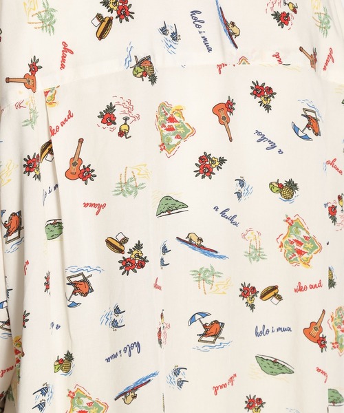 niko and...（ニコアンド）の「POPプリントアロハシャツ（シャツ/ブラウス・レディース・ブラック/パープル/オフホワイト/ピンク/ライトグリーン/グリーン・MEDIUM/LARGE）」の21枚目の写真