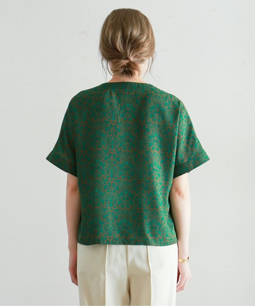 NOMBRE IMPAIR（ノンブルアンペール）の「two-tone flower ワイドブラウス（シャツ/ブラウス・レディース・グリーン/イエロー・FREE）」の10枚目の写真