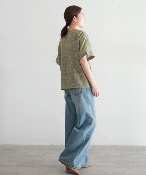 NOMBRE IMPAIR（ノンブルアンペール）の「two-tone flower ワイドブラウス（シャツ/ブラウス・レディース・グリーン/イエロー・FREE）」の18枚目の写真