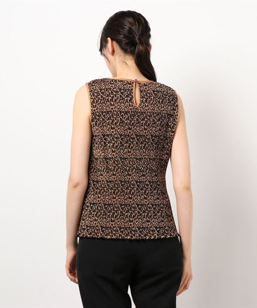 Factor=(ファクターイコール)の「レオパード柄プリーツブベスト(ベスト・レディース・ホワイト/オレンジ/ブルー・FREE)」の11枚目の写真