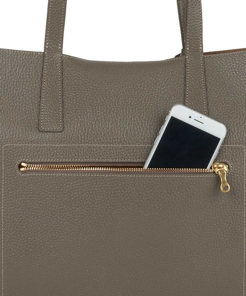 TOFF&LOADSTONE（トフアンドロードストーン）の「ブラスボタン シュリンク（M）（トートバッグ・メンズ・ダークネイビー/ブラック/グレー・FREE）」の7枚目の写真