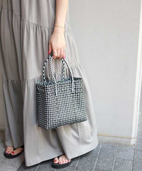 SLOBE IENA(スローブイエナ)の「【BALI WERKSTATTE/バリ ワークスタット】 ハンドバッグ◆(ハンドバッグ・レディース・ブラック/ピンク/イエロー・FREE)」の1枚目の写真